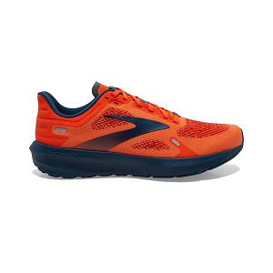 Brooks Launch 9 Mens Road Running Shoes Orange/Navy | USA-HKF167283